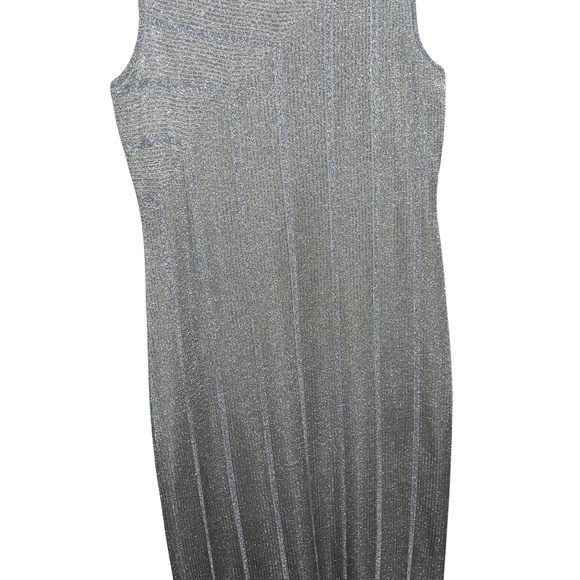 Ralph Lauren Black Label Bateau Mini length Metallic Shift PulloverDress Sz L - Picture 3 of 14